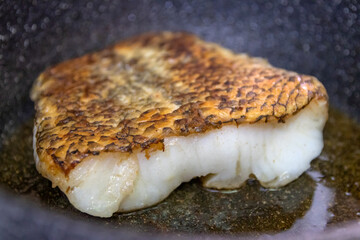 Pan searing snow fish. Snow fish are found in the deep ocean, thick flake and melt-in-your-mouth...