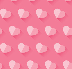Seamless vector pattern with hearts