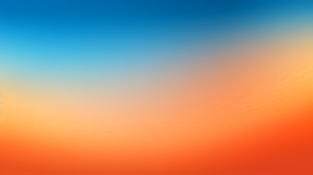 Orange blue vibrant color gradient background, grainy texture effect, web banner design. Generative AI.