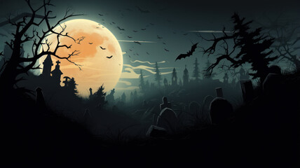 Halloween Atmosphere: Spooky Graveyard