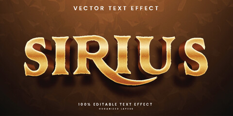 Sirius god of egypt editable text effect template - obrazy, fototapety, plakaty