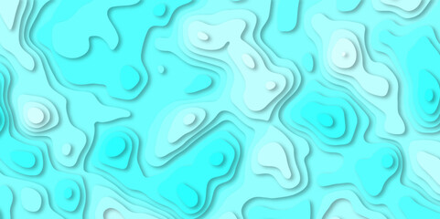 Abstract colorful background with lines . Modern and creative design with light blue realistic papercut.  3d topography relief. Vector illustration.  Minimalistic modern design for presentation. 