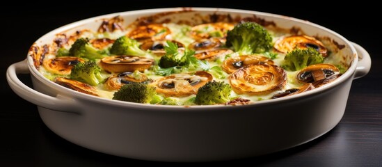 Oyster and broccoli bake