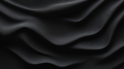 Obraz premium Black satin background, Black background, Black texture background, Dark wallpaper, panoramic black metal background and texture