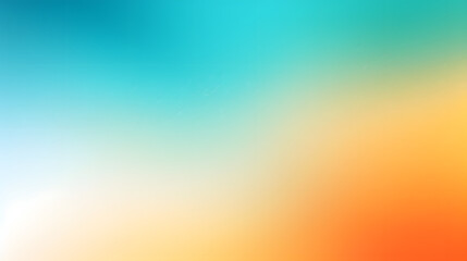 Vibrant grainy gradient background orange white blue teal blurred noise texture header poster banner landing page. Generative AI. - obrazy, fototapety, plakaty