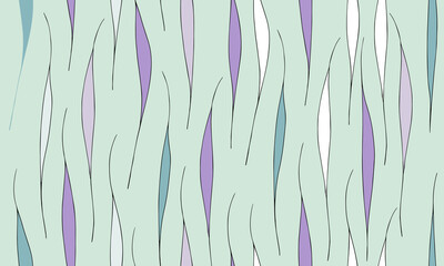 Seamless abstract pattern. Geometric shapes of lilac and green colors on a light background. It can be used to create wallpaper, fabrics, packaging.