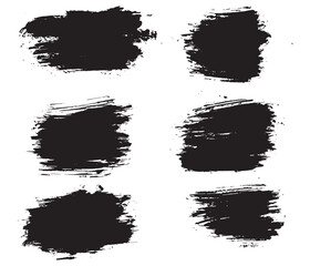 Vector black color illustration brushline