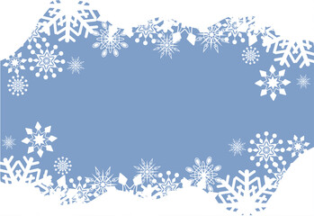 Vector Christmas background with snowflakes. Festive design for Christmas and New Year fashion prints.