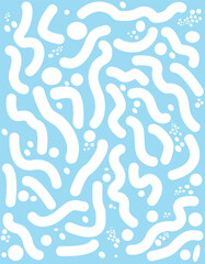Simple bubbles on a blue background.