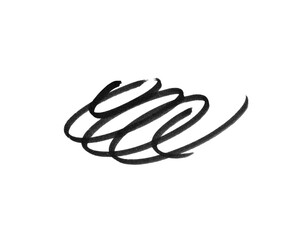 black marker pen scribble on png transparent background