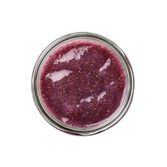 Chia jam isolated on transparent background
