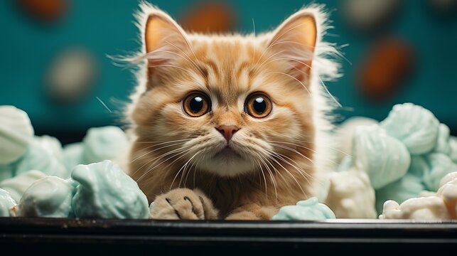 A Scottish Fold kitten