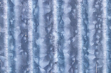 Abstract Texture background old galvanized sheet wall silver color with rust tough metal. cannot withstand high humidity climates. Thin galvanized steel sheet, flat or corrugated, used for roofing.