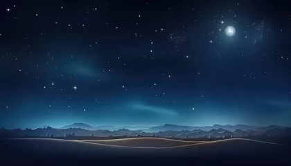 Foto op Canvas Camel at night in desert with stars, ramadan concept © terra.incognita