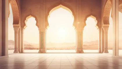 Foto op Plexiglas Beautiful arab arch with blur, ramadan concept © terra.incognita