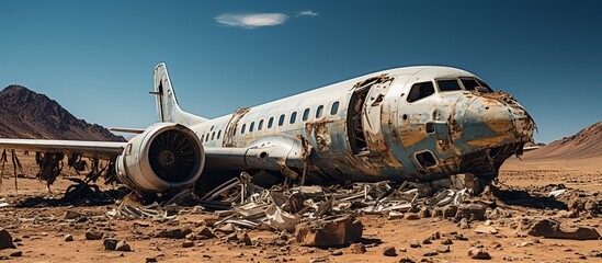 airplane in the city
