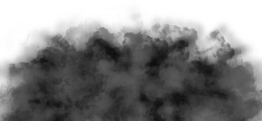 black explosion smoke overlay effect