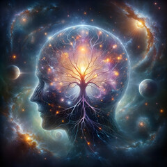 Kosmische Symbiose: Der Baum des Lebens im Geist des Universums