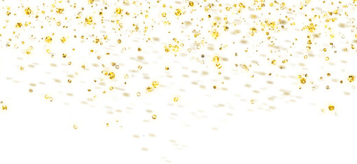 sparkling gold particles falling