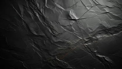 Foto op Canvas Black Rock Texture Close-up © Meow Creations