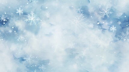  a blue and white background with snowflakes and snow flakes on the bottom of the image and snow flakes on the top of the bottom of the image.  generative ai