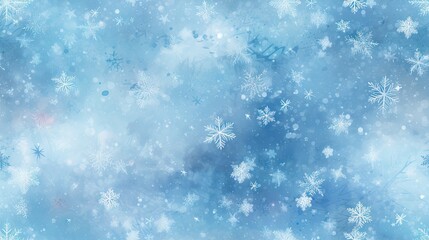 Fototapeta premium a blue background with white snowflakes and snow flakes on the bottom of the image and the bottom of the image of snow flakes on the bottom of the image. generative ai