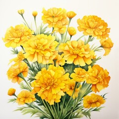 a bouquet of yellow flowers