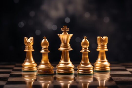 In the game of intelligence and strategy, a shining king takes the forefront, symbolizing victory and control.