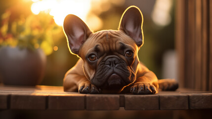 French Bulldog Puppy, AI Generated - obrazy, fototapety, plakaty