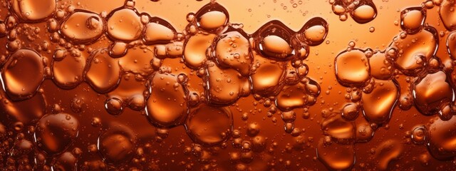 Cola bubbles liquid texture background. Beer close-up ,design element. Seamless pattern.
