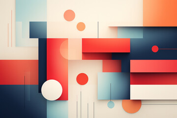 Obraz premium Abstract minimalist background with clean lines and modern geometric elements. The composition is elegantly designed with a sophisticated color theme. Ai generated