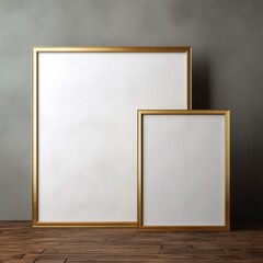a couple of gold framed pictures