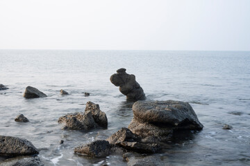 rocks and sea