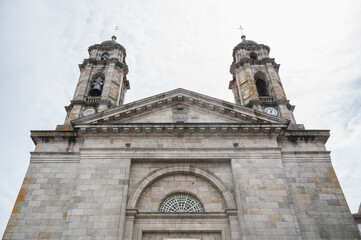Fototapeta na wymiar Church in Braga, Northern Portugal, close up of the building, selective focus