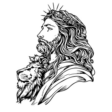 Jesus, The Lion outline