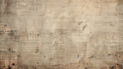 Newspaper paper grunge vintage old aged texture background