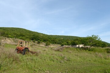 An abandoned military unit on Askold Island in Peter the Great Bay. Primorsky Krai