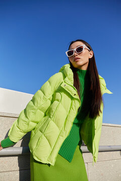 Fashion asian female model outdoor.