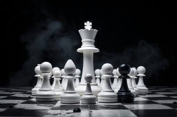 Fototapeta premium In the arena of strategy and battle, the king stands tall, embodying triumph and tactical prowess.