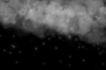 White fog or smoke on dark copy space background. for modern advertising graphics and website illustration