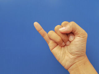 Finger Spelling the Alphabet in American Sign Language. Letter I

