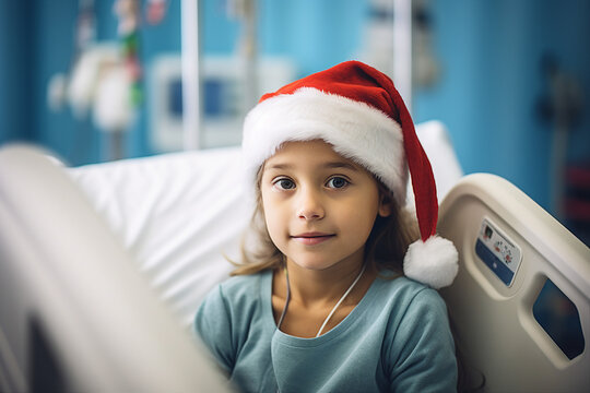 Christmas and new year celebration in hospital indoors image made with generative AI