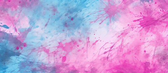 Pink modern pattern with wrinkle like graffiti in a purple pastel splash A shape tainted by dirt created through a seamless dye process The art shows wet splatters with a grungy blue dirty  - obrazy, fototapety, plakaty