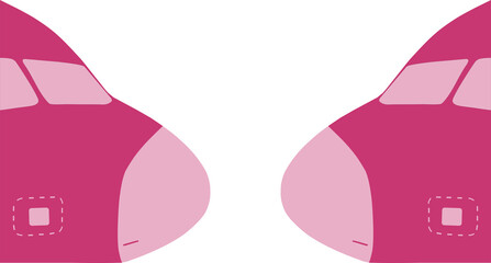 illustration of a pink aircrafts