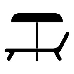 beach chair glyph 