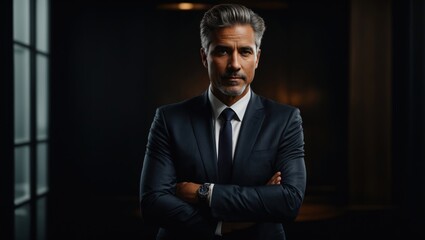 Fototapeta premium business man in a black jacket