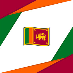 Sri Lanka Flag Abstract Background Design Template. Sri Lanka Independence Day Banner Social Media Post. Sri Lanka Background