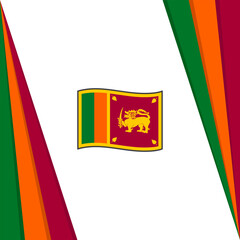 Sri Lanka Flag Abstract Background Design Template. Sri Lanka Independence Day Banner Social Media Post. Sri Lanka Banner