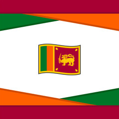 Sri Lanka Flag Abstract Background Design Template. Sri Lanka Independence Day Banner Social Media Post. Sri Lanka Vector