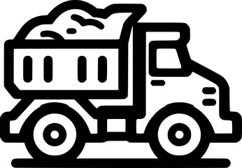 Heavy truck vector icon. filled flat sign for mobile concept and web sign, symbol, vector, art